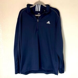 Adidas Blue Half Zip Pullover Sweatshirt XL